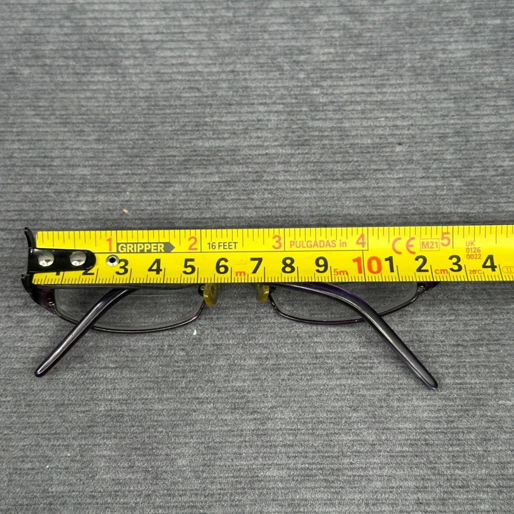 Takumi T9795 Purple Rectangular Y2K Eyeglasses Frames 50/17 135 Patented Tech